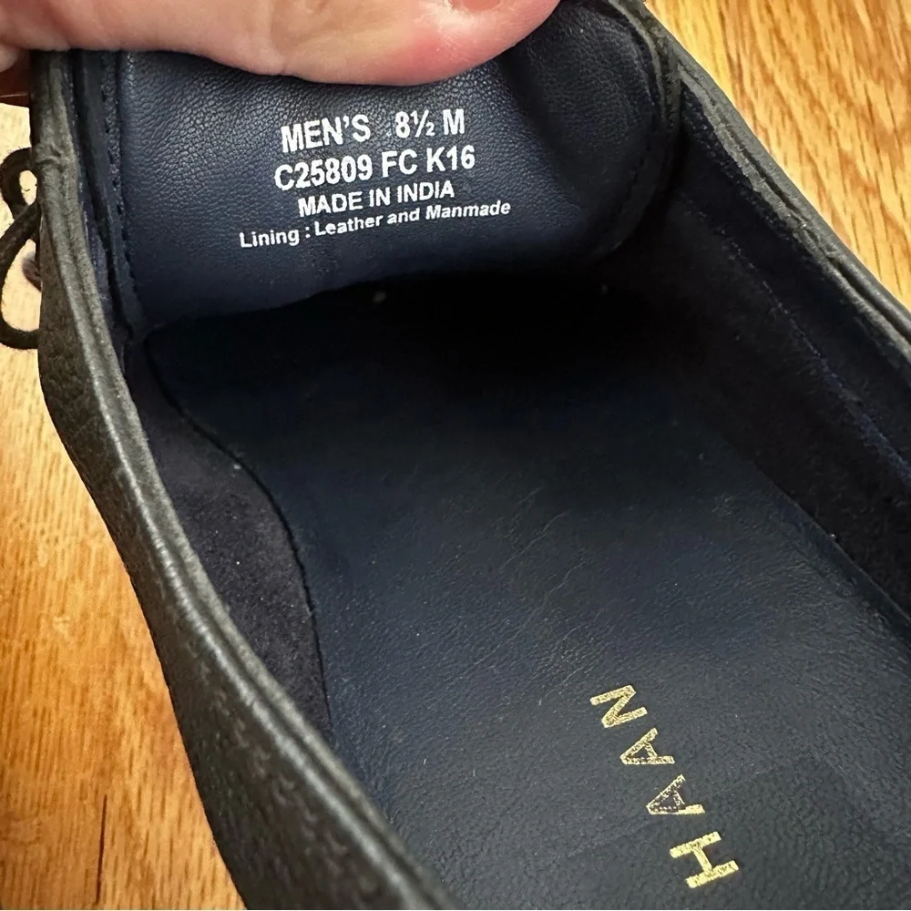 Cole Haan Nelson Plain Black Leather Oxford Dress Shoes C25809 Men’s Size 8.5 M